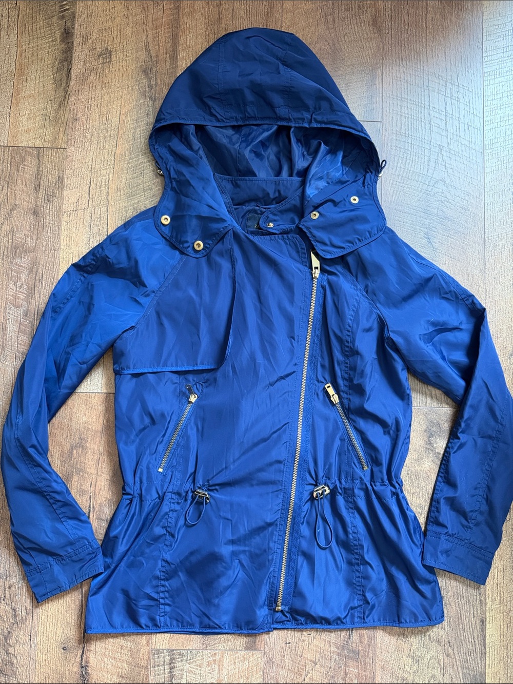 Zara Royal Blue Hooded Utility Jacket